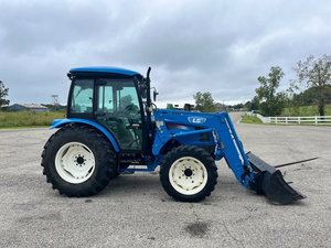 Tracteur agricole 4x4 LS bleu de qualité abordable avec chargeur frontal, machine agricole multifonctionnelle - Product Image 5