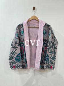 Abrigo Bohemio Bordado a Mano para Mujer, Prenda Exterior de Algodón con Estampado Floral, Cuello Camisero, Manga Larga, Ropa Casual de Primavera - Product Image 1