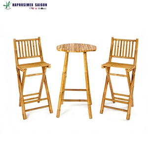 Chaise de jardin pliable en bambou tropical, mobilier de patio extérieur pour la plage et les événements en plein air - Product Image 2