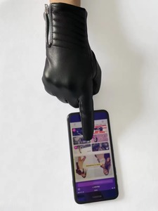 ถุงมือขับรถมืออาชีพพิมพ์โลโก้หนังสำหรับรถยนต์และรถจักรยานยนต์ - Product Image 4