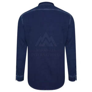 Chemises en jean pour hommes Street Wear, respirantes, avec logo personnalisé - Product Image 2