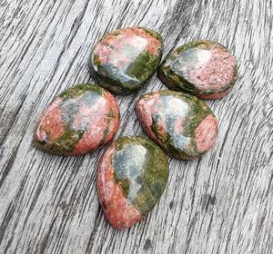 Lavira Unakite collar AAA + CALIDAD Natural Multicolor forma de pera cabujón terceros certificado origen estadounidense piedra preciosa suelta - Product Image 4