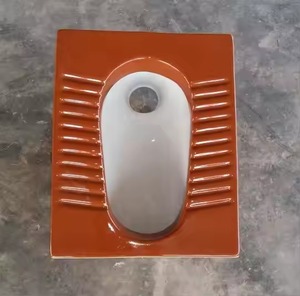 Toilette en céramique de style indien brun café double couleur Squat Pan articles sanitaires Orissa conception OEM de luxe - Product Image 6