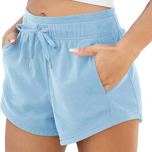 Haute qualité femmes coton Shorts décontracté mode couleur unie respirant Yoga Stretch cordon fermeture en gros personnalisable - Product Image 2