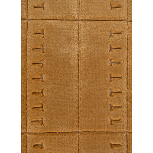 Tapis en laine Aprezo Gold 9x12 noué à la main, motif géométrique, pour salon, entrée, couloir, tapis puzzle rectangulaire, Inde - Product Image 3