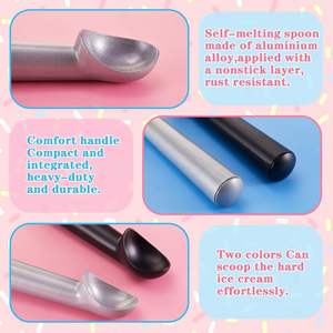 Cuchara para Helado Profesional de Aluminio Resistente, Antiadherente, Apta para Lavavajillas, Construcción Metálica - Product Image 3