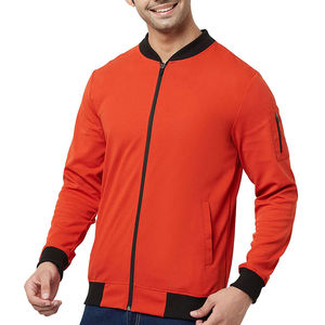 Chaqueta de Bombardero a prueba de viento de poliéster personalizada de alta calidad, chaqueta de bombardero de invierno con cierre de cremallera de último diseño liso para hombres - Product Image 2