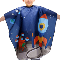 Cape de barbier professionnelle en PVC et polyester épais, imperméable, avec impression par sublimation de logo, pour salon et enfants