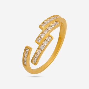 92.5 Silver Finger <b>Ring</b> Classic Rose Gold & Gold Plated Zircon Inlay with Claw Setting Gift Product <b>Name</b> 191247 - Product Image 1