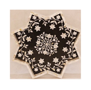 Affordable Blue Star Shape Design MDF Board Over <b>Mother</b> & Pearl Inlay New Design Hot Selling with High Quality Serving Tray - Product Image 4