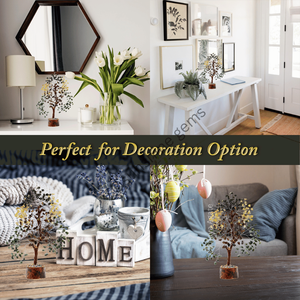 คริสตัลรูปต้นไม้ทำด้วยมือของตกแต่งฮวงจุ้ยแม่เหล็กเงินพลอยสีเขียว Aventurine Citrine - Product Image 5