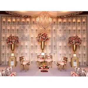 Bougies murales uniques pour décoration de mariage Bougie de scène de mariage Bougeoir de mariage européen Mur arrière - Product Image 1