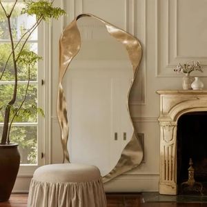 Miroir décoratif de salle de bain en métal fait main moderne, cadre de miroir, miroir de toilette, écologique - Product Image 5