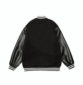 Chaqueta Varsity Reversible de Alta Calidad con Apliques de Lana Chenille, Logotipo Personalizado, Mangas de Cuero, Forro Acolchado para Invierno - Product Image 2