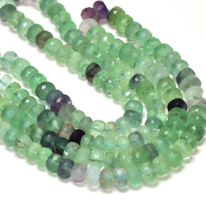 Cuentas Redondas Facetadas de Fluorita Multicolor Natural, Calidad AAA, Cuentas de Piedras Preciosas Facetadas de Fluorita de 16 Pulgadas, Cuentas de Fluorita de Grado AAA - Product Image 2