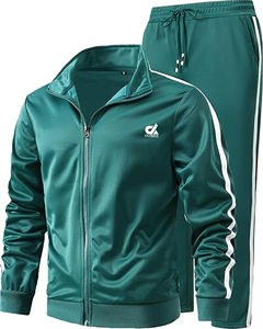 Chándal atlético de 2 piezas para hombre-Ropa deportiva cómoda de poliéster para entrenamiento, correr y fitness personalizable - Product Image 2