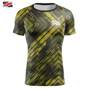 T-shirt de compression à manches courtes personnalisé avec logo de surf MMA BJJ, rashguard sublimé de Jiu Jitsu, créez votre propre rashguard personnalisé - Product Image 1