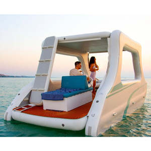 Yacht de fête gonflable électrique de luxe, qualité marine, écologique, en PVC durable, avec plancher antidérapant pour utilisation en mer, 5 à 10 personnes - Product Image 3