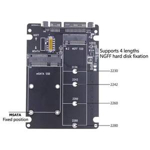 M.2 NGFF SSD ไปยัง SATA3 การ์ดอะแดปเตอร์ 6Gbps ตัวแปลงอะแดปเตอร์แบบใช้คู่ M.2 NGFF ถึง SATA3.0 การ์ดอะแดปเตอร์สำหรับพีซี - Product Image 3