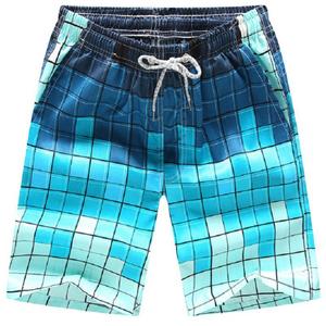 Pantalones cortos de lona informales para hombre, de cintura media, de secado rápido, transpirables, antiarrugas, ropa de playa de verano, pantalones cortos de baño con sublimación de patrón sólido - Product Image 1