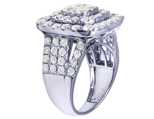 S925 Sterling Silver With Round Cut Moissanite Diamond Studded Luxury <b>Iced</b> out Fancy Wedding Wear <b>Ring</b> Gift For Women - Product Image 2