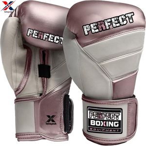 Gants de boxe en cuir professionnels avec fermeture à crochet et boucle réglable pour support de poignet extérieur adulte prix direct d'usine - Product Image 5