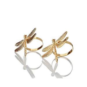 Elegant Stainless Steel Napkin <b>Ring</b> Premium Quality with Gold Plating Square Design with Round Edge for Weddings - Product Image 3