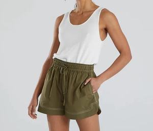 Pantalones cortos deportivos para correr de alta calidad para mujer, pantalones cortos para gimnasio, cintura con logotipo personalizado, pantalones cortos para mujer - Product Image 6