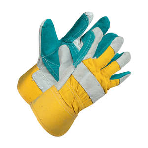 Gants de sécurité en cuir de vache fendu/Gants de gréement jaunes/Gants de travail canadiens 707 Gants de travail de vente chaude - Product Image 2
