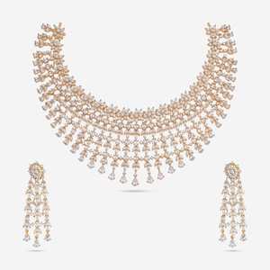 Zircon Necklace 184462 Elegant <b>Wedding</b> <b>Accessory</b> with Dazzling Zircon Stones - Product Image 1