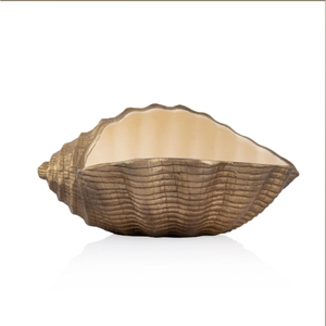 Cuenco de aluminio con forma de concha, elegante cuenco central de diseñador con acabado de Metal para mesa de comedor, decoración del hogar, aperitivos de frutas secas - Product Image 2