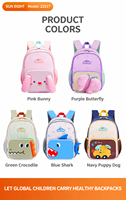 SUN EIGHT Sac à dos mignon 3D en forme d'animal pour tout-petits, pour garçons et filles de maternelle, cartable imperméable pour la maternelle, modèle 22317