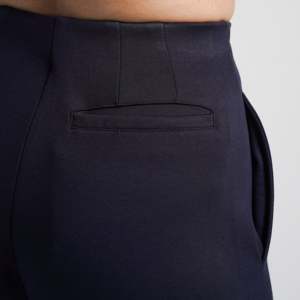 Pantalones Anchos Aura Azul Marino para Mujer, Transpirables, de Cintura Alta, con Estampado Moderno, Talla XS, Tejidos, para Verano - Product Image 6