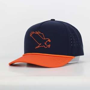 Casquette de camionneur à 5 panneaux, découpe au laser, imperméable, logo brodé personnalisé de haute qualité, deux couleurs, structurée, casquette de golf, casquette à cordon - Product Image 5