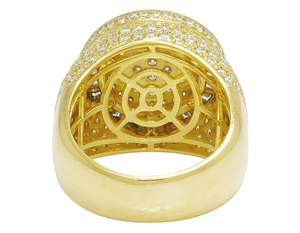 Bague de fiançailles et de mariage de luxe Hip Hop pour homme, en or jaune plaqué 10KT, avec diamant de laboratoire personnalisé, clarté VS1 - Product Image 5