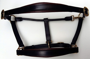 Brida de cuero de diseño personalizado Estilo de sillín inglés ligero con acolchado de cuero de contraste suave y herrajes de latón - Product Image 3