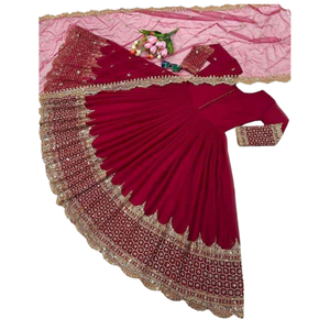 Alta demanda vestido indio Anarkali vestido de noche para boda y fiesta desgaste diseñador Boutique estilo Punjabi vestidos mujeres - Product Image 3