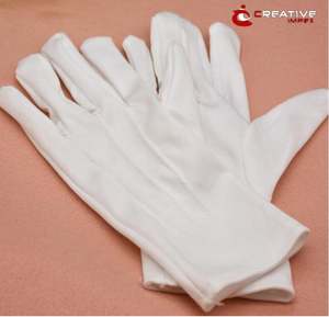 Logotipo personalizado Ceremonial 100% Algodón Blanco Masónico Iglesia Guantes Transpirable Durable Estiramiento Largo MUÑECA - Product Image 5