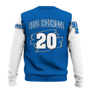 Sweat-shirt à col rond pour femme Zeta Phi Beta Sorority, bleu, 1920, lettre grecque brodée - Product Image 2