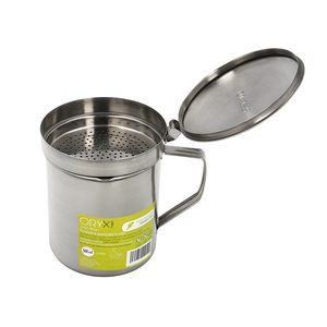 Stainless Steel Fish Fat Tray, 0.5 Liters. With Strainer and Lid - Product Image 3