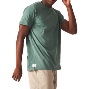 Camisetas de algodón de gran tamaño con logotipo personalizado impreso para hombres, transpirable, respetuoso con la piel, nuevo diseño promocional de la fábrica de Bangladesh - Product Image 1