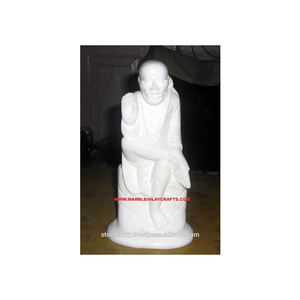 แกะสลักหินอ่อนสีขาวไสบาบารูปปั้น - Product Image 1