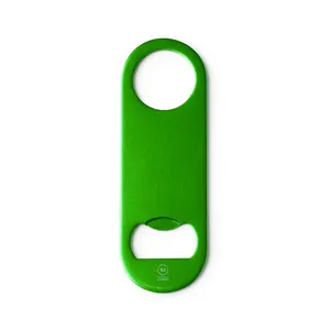 Apribottiglie Perarolo Ecologico in Materiale Riciclato, Gadget Promozionale Aziendale Verde - Product Image 1