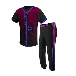 Maillot de baseball en maille respirante pour hommes avec logo personnalisé brodé de grande taille Tenue de sport décontractée de style uni pour les uniformes d'équipe - Product Image 2
