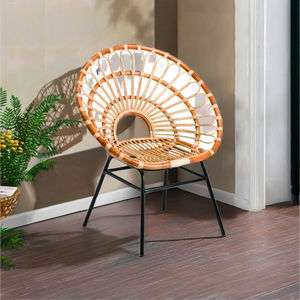 Hermosa Silla de ratán natural duradera para interior/exterior, cómoda sala de estar, comedor, Hotel, dormitorio, parque, apartamento, granja - Product Image 2