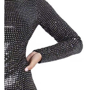 Abito da ballo Guess Beatriz da donna, senza schienale, con paillettes, nero, taglia XL, per serate di gala, con spacco alto e vita naturale - Product Image 3