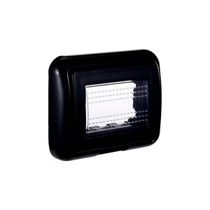 Piastra con supporto di copertura Stango Idrobox IP55 compatibile con Bticino luce vivente 3P nero-materiali elettrici/ - Product Image 1