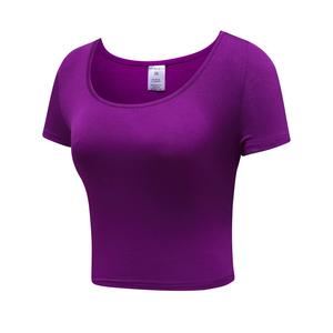 เสื้อยืดครอปไซส์ใหญ่พิเศษสำหรับผู้หญิงเสื้อยืดสไตล์เซ็กซี่เสื้อครอปคอตตอน100ออกแบบโลโก้ได้ตามต้องการ - Product Image 5