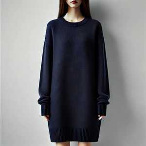 Wholesale Breathable Viscose/Cotton Lace V-neck Pullover Sweater <b>Women's</b> Casual Winter Knitted - Product Image 4