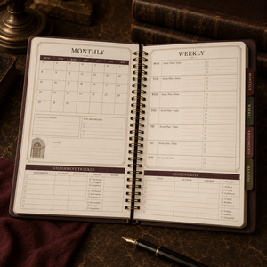 Agenda Académica Personalizada LABON 2027 2028, Organizador de Estudios Estilo Dark Academia, Cuaderno Espiral con Pestañas, Libro de Tareas Semanales y Mensuales - Product Image 2